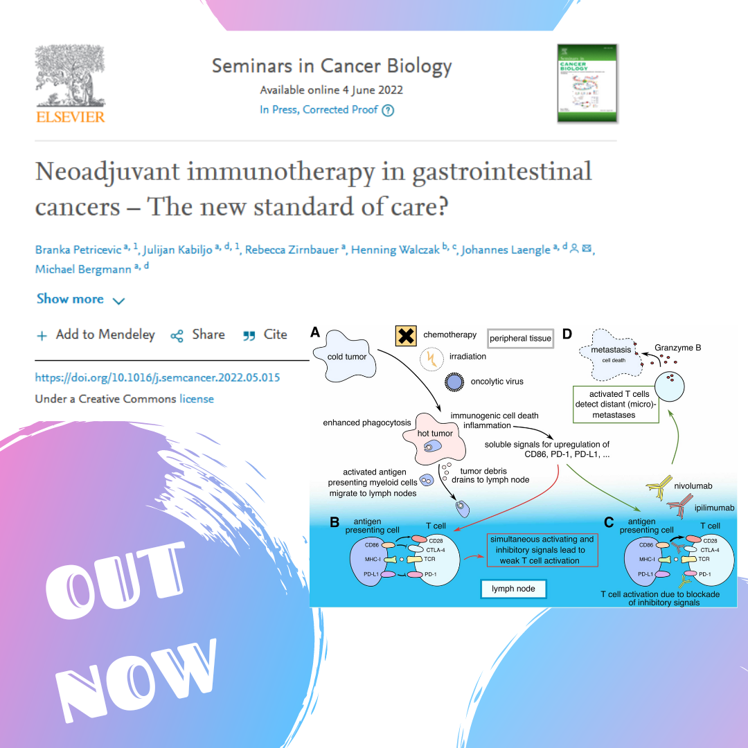 New paper on the treatment of gastrointestinal cancers
